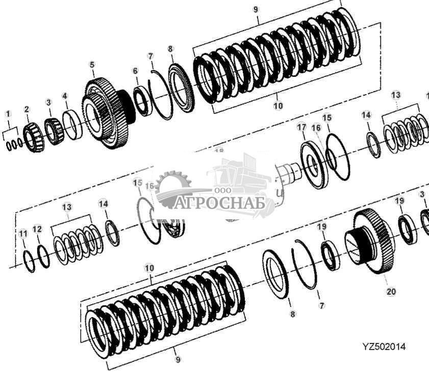 Transmission Third Stage Assembly (Clutch B, Clutch 1) (9620) 